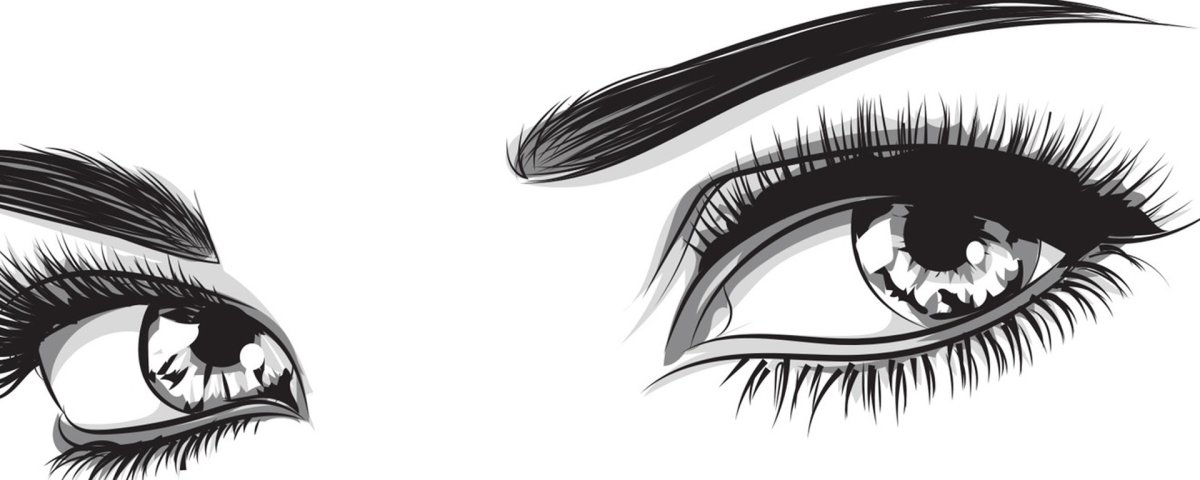 Женские глаза трафарет