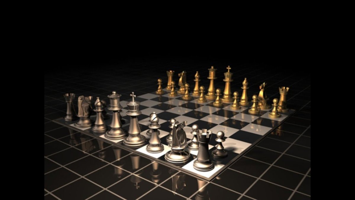 Шахматные фигуры на черном фоне