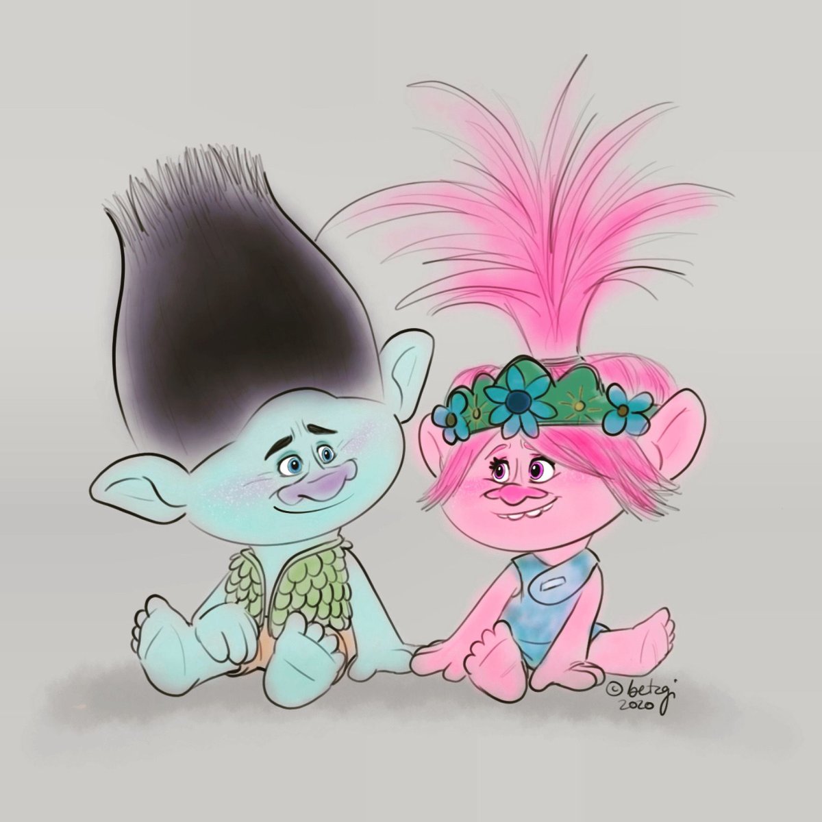 Тролли рисунки цветные