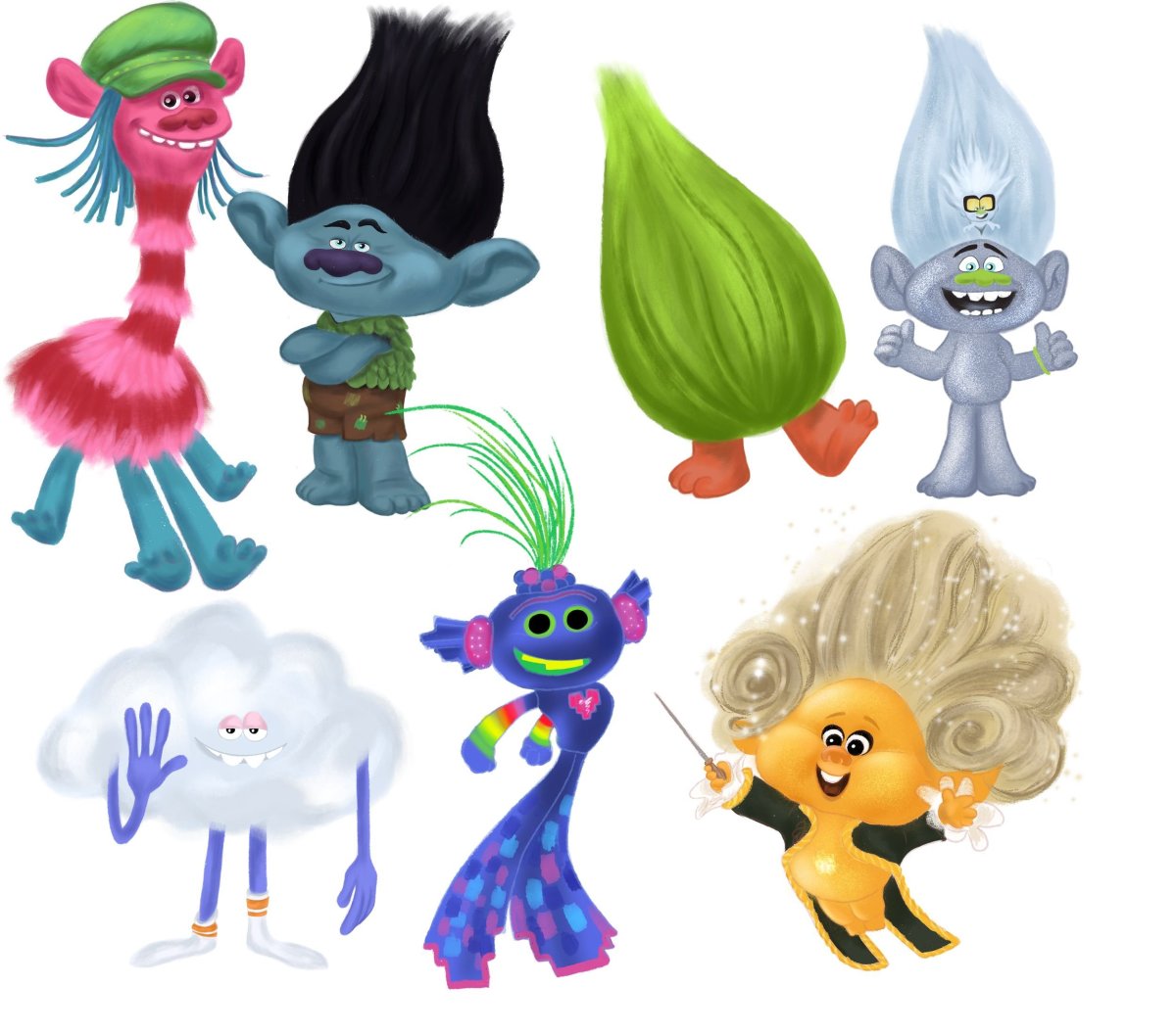 Герои мультика Тролли