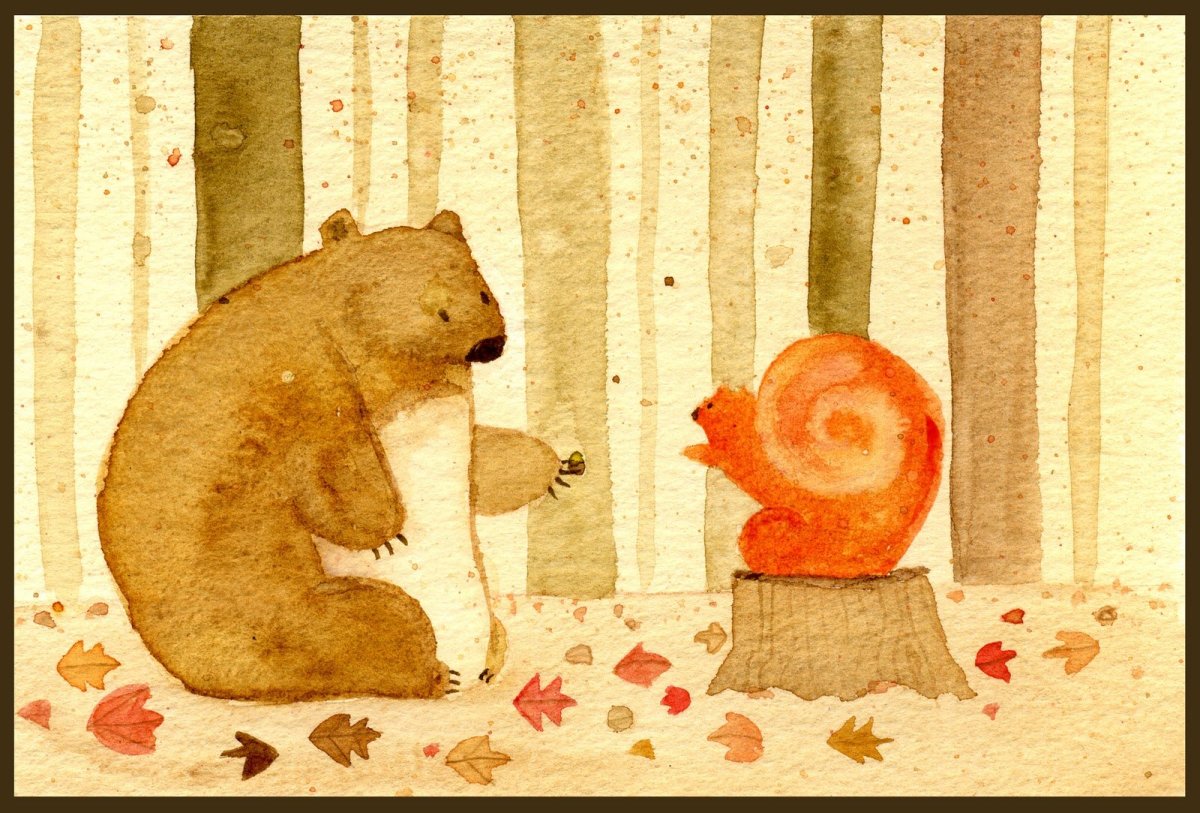 Медвежонок и белка