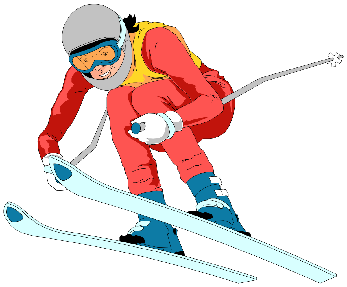 Мультяшные лыжники