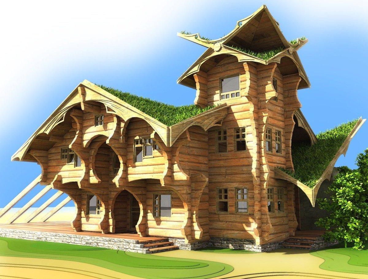 Сказочный деревянный домик