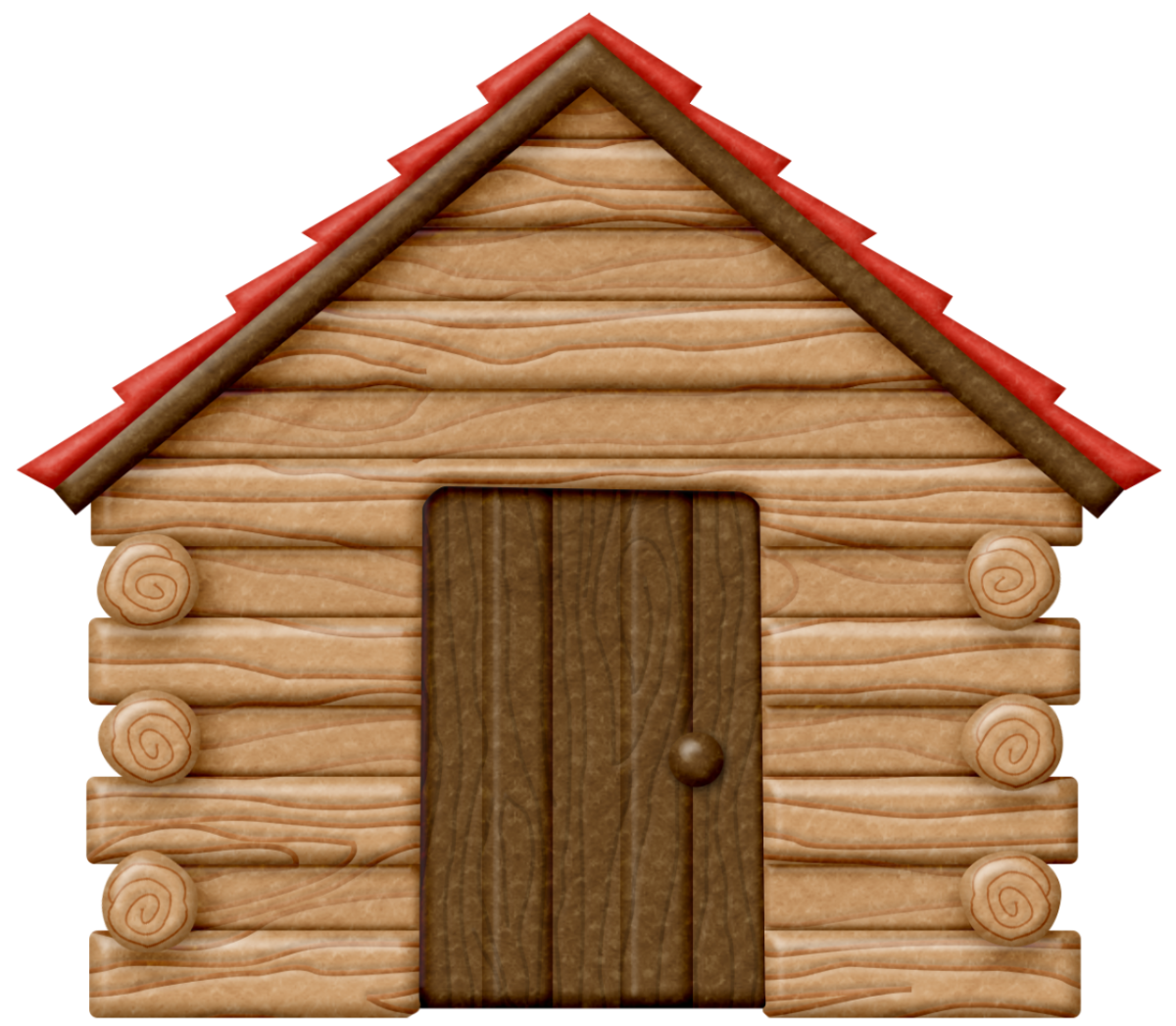Деревянный домик без фона