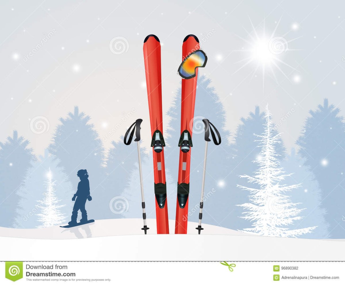 Лыжник в движении