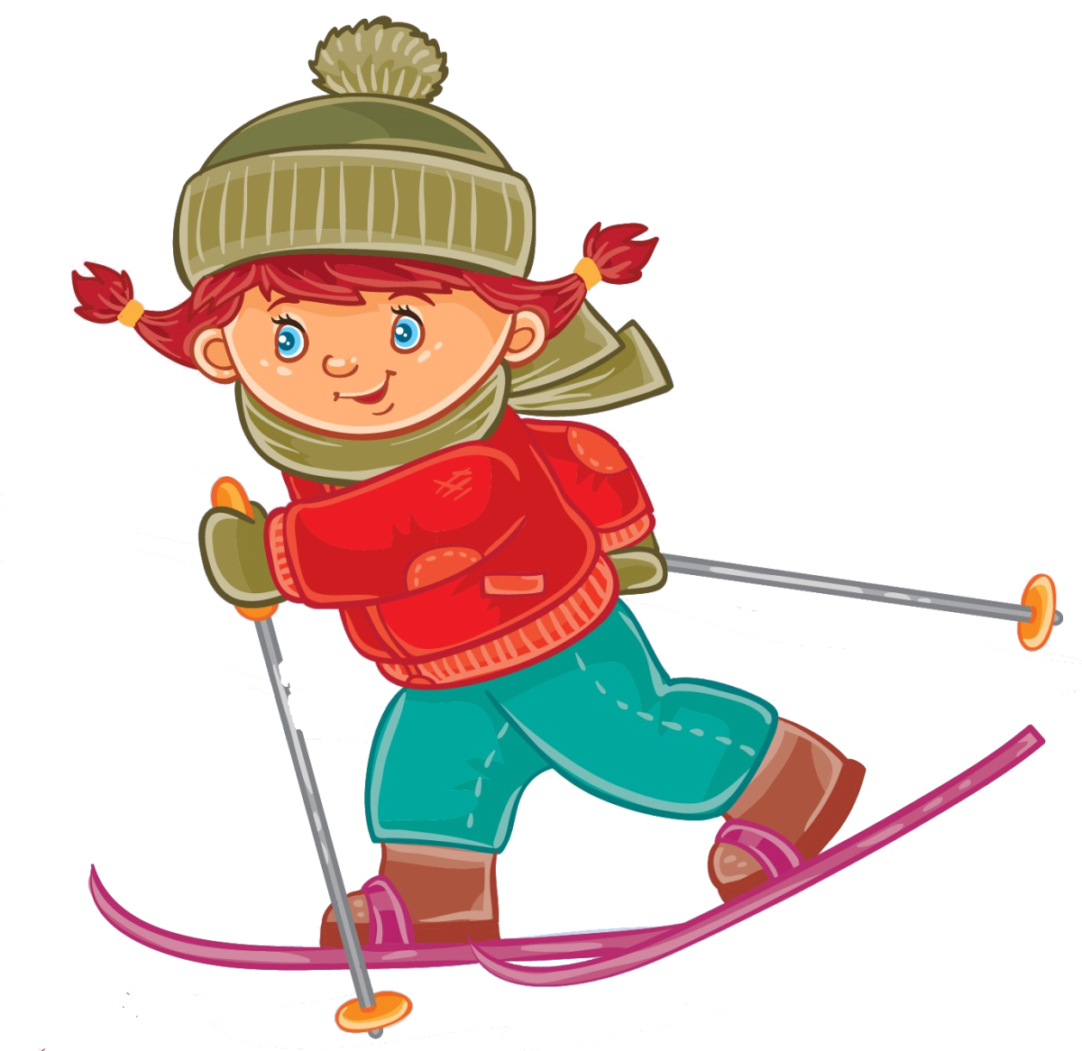 Лыжи иллюстрация