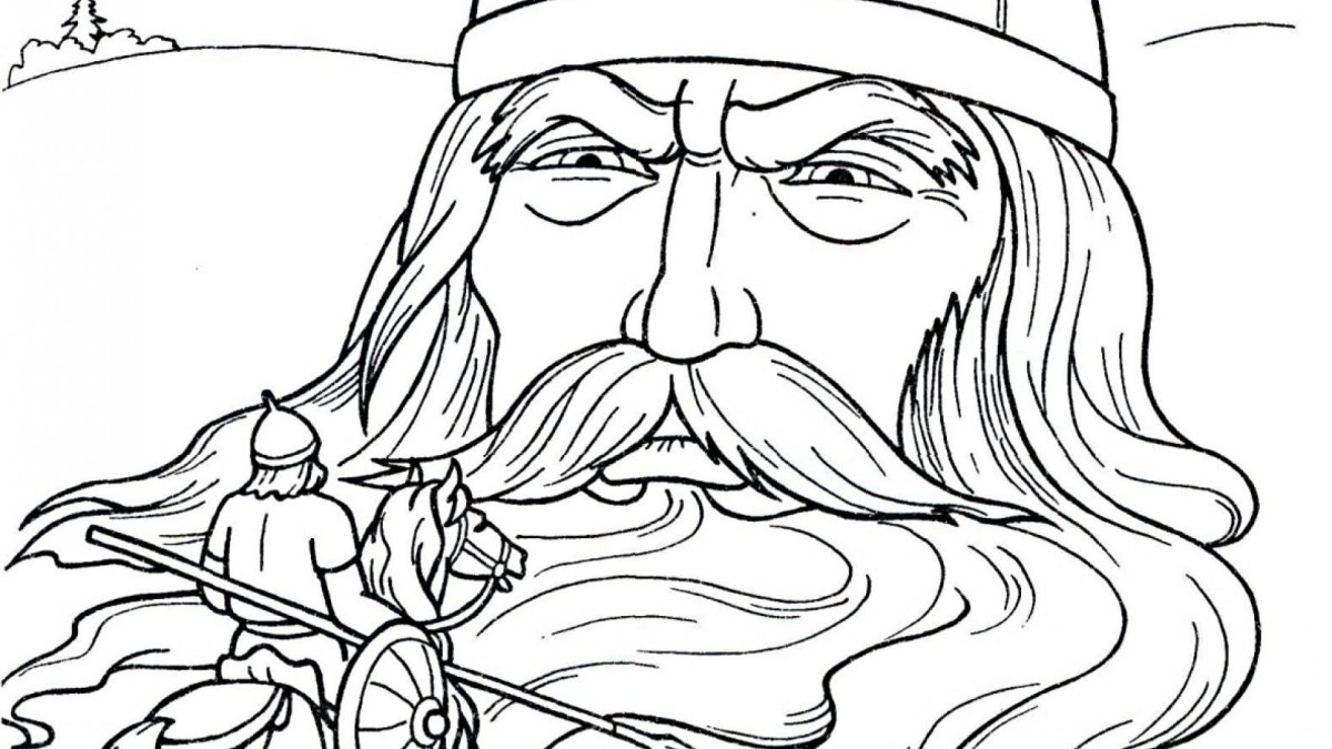 Руслан и Людмила раскраска