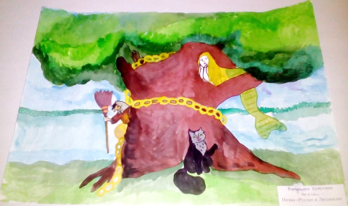 Руслан и Людмила рисунки детей