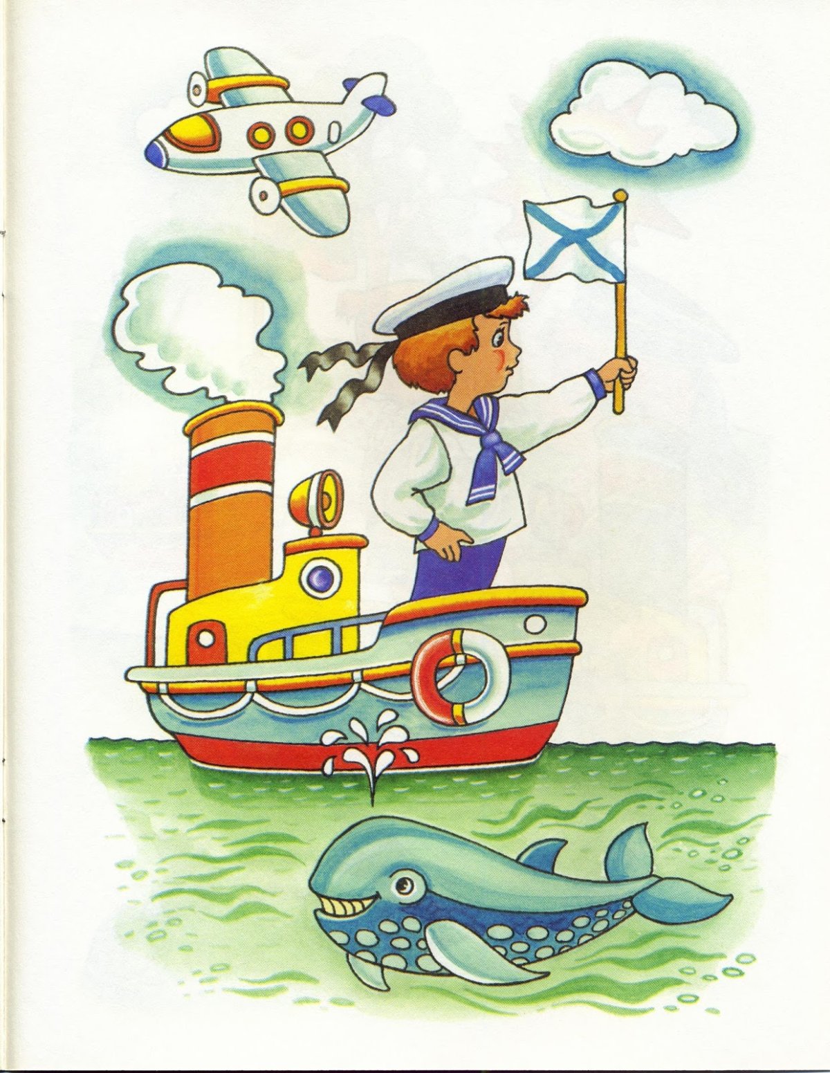 Капитан корабля у штурвала