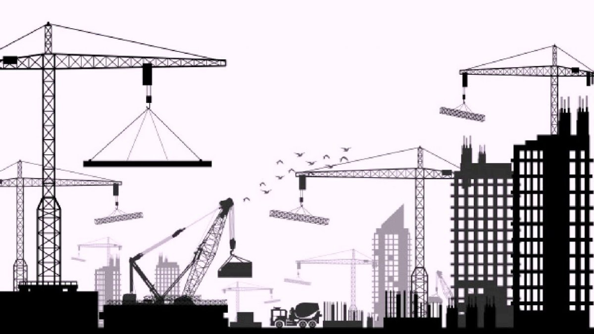 Строящийся город вектор