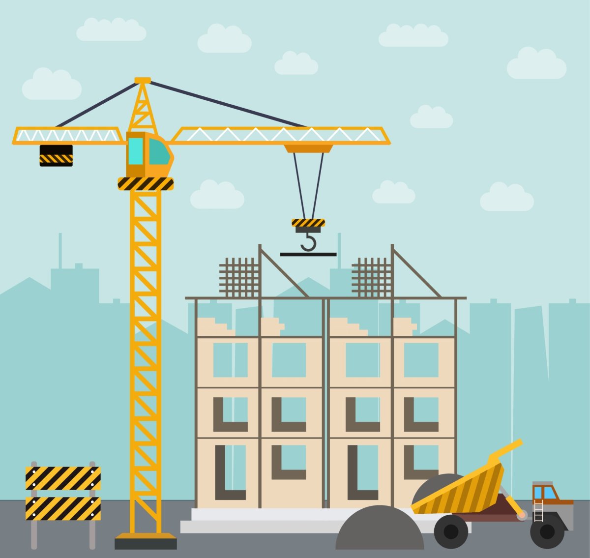 Строительная площадка Сток