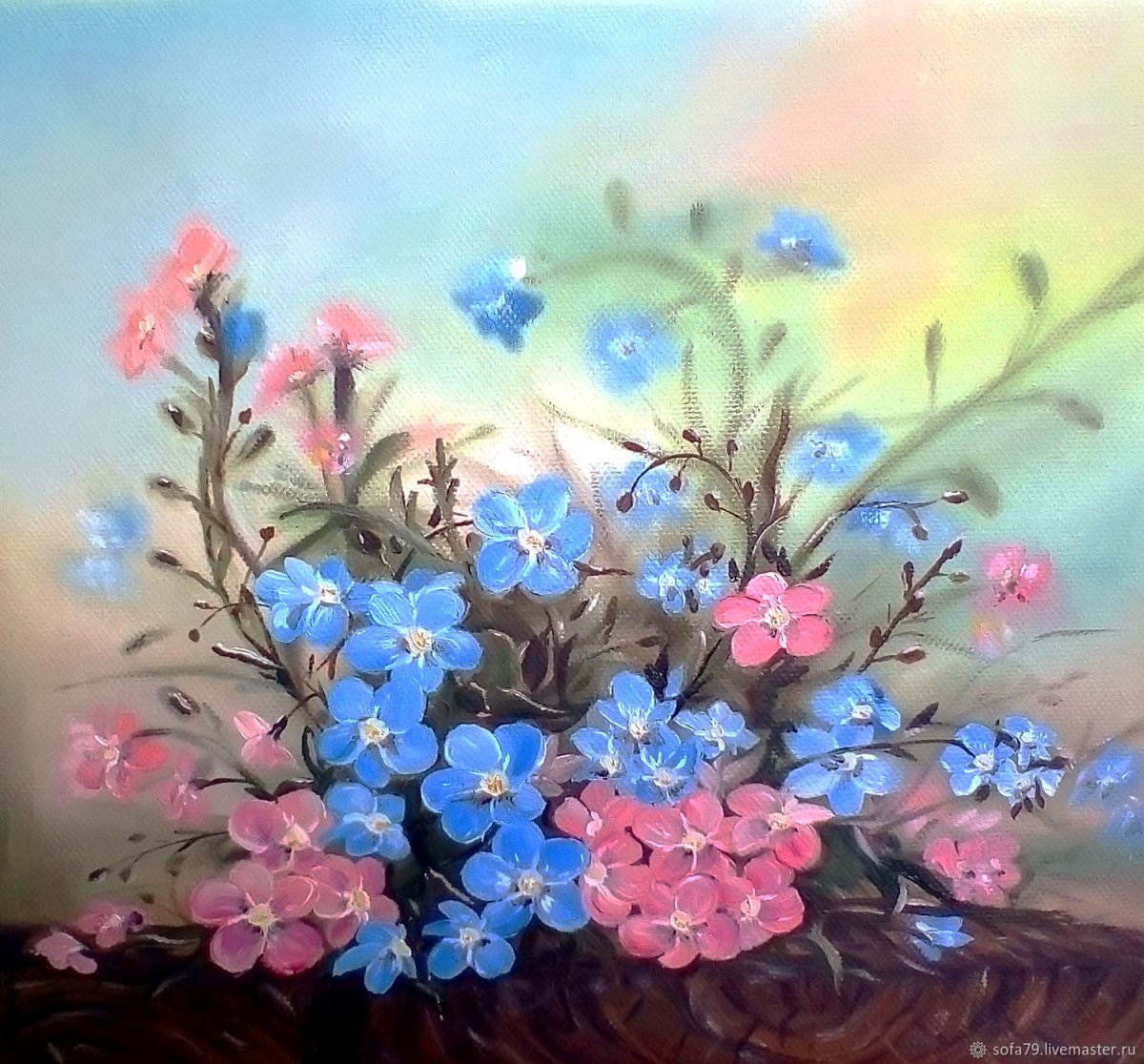 Незабудки акрилом