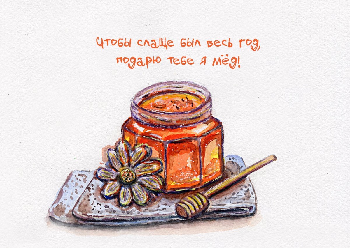 Мед на фоне природы