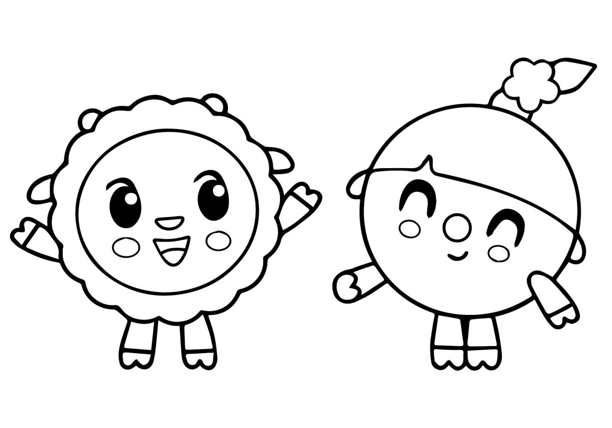 Раскраски для детей Малышарики