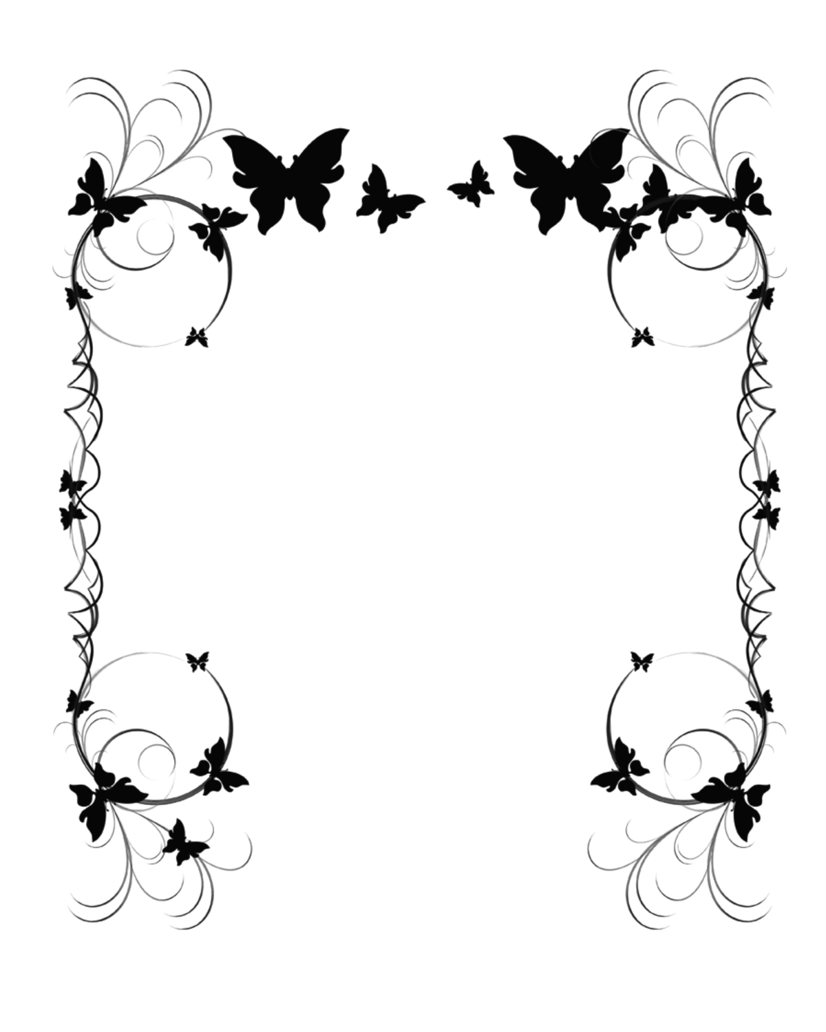 Красивые рамки для текста черно-белые
