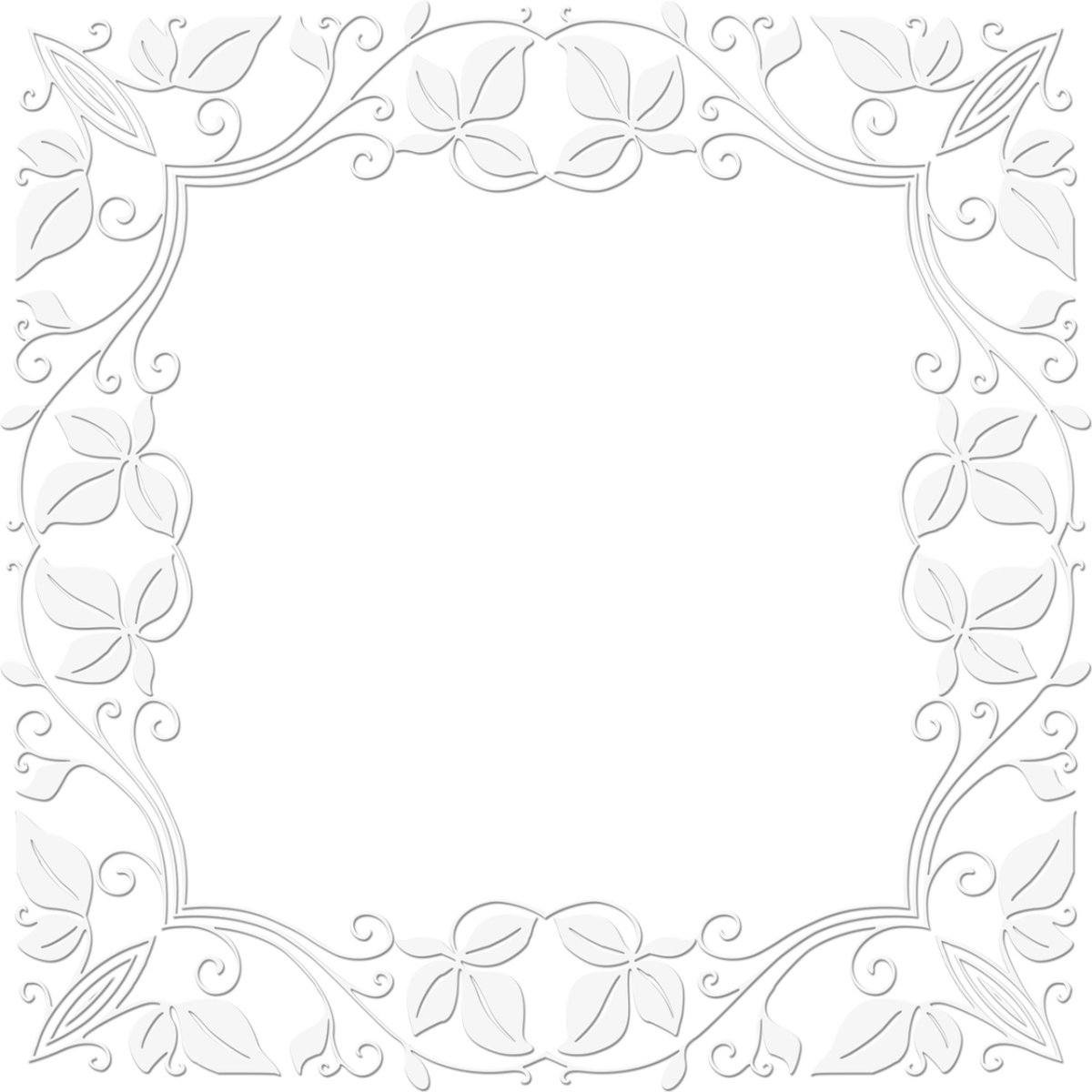 Белая рамка узор