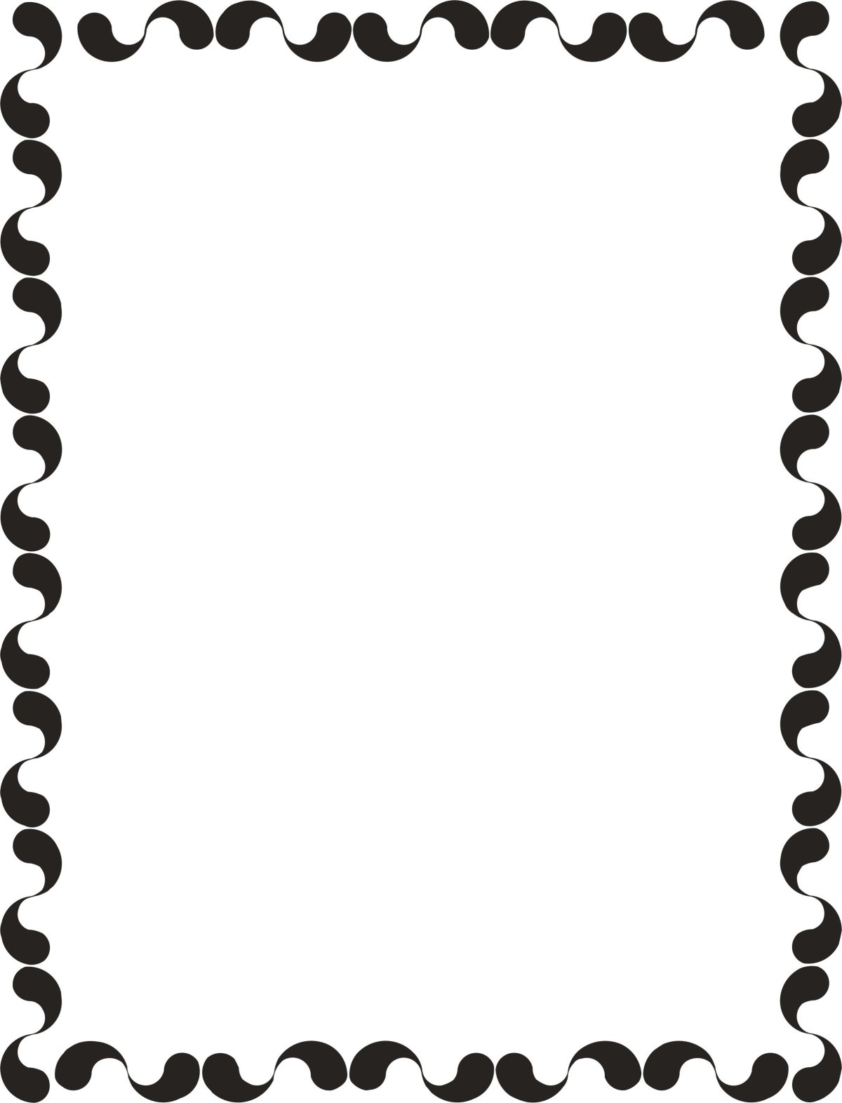 Рамка черно белая