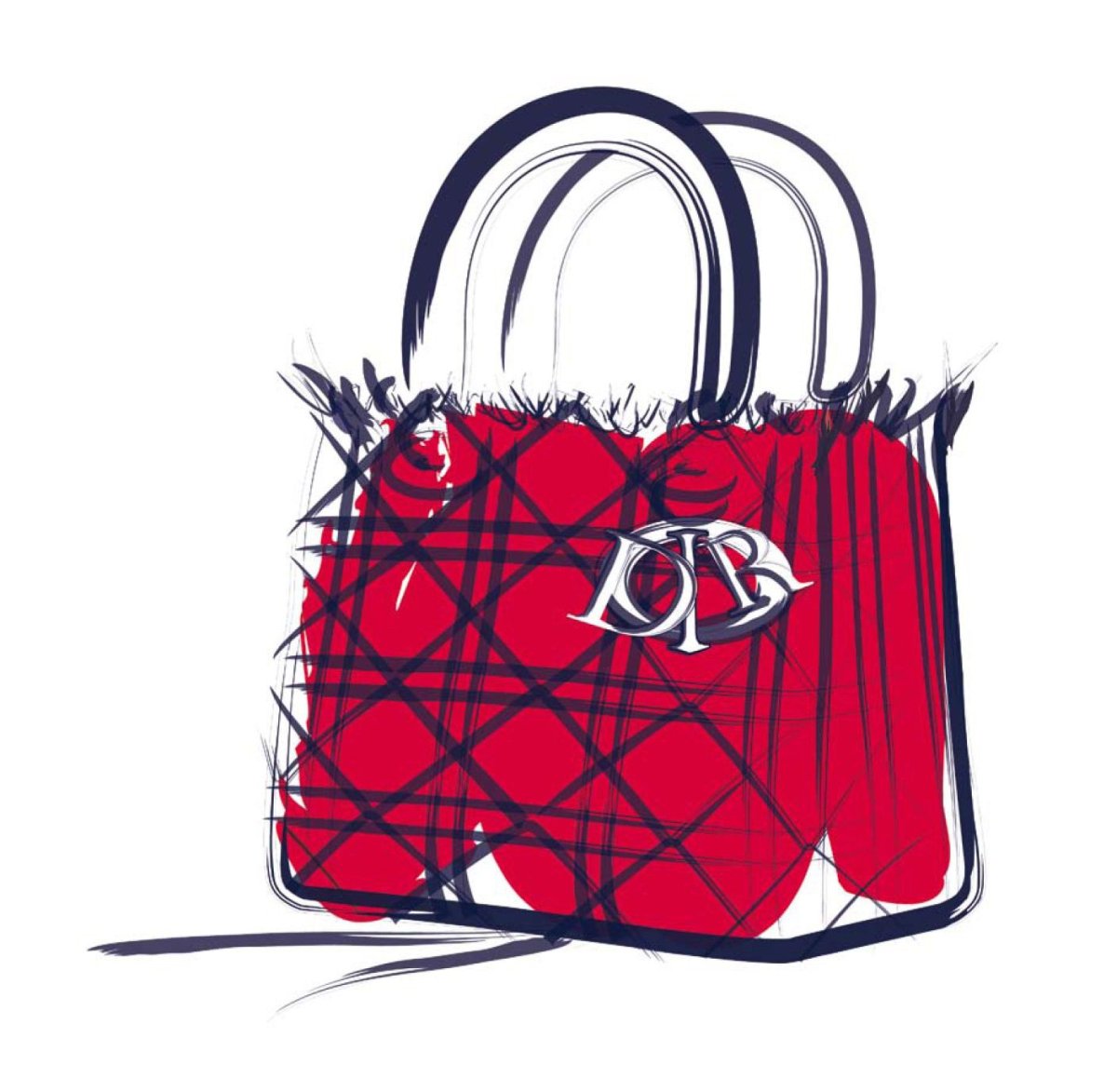 Скетч сумка диор