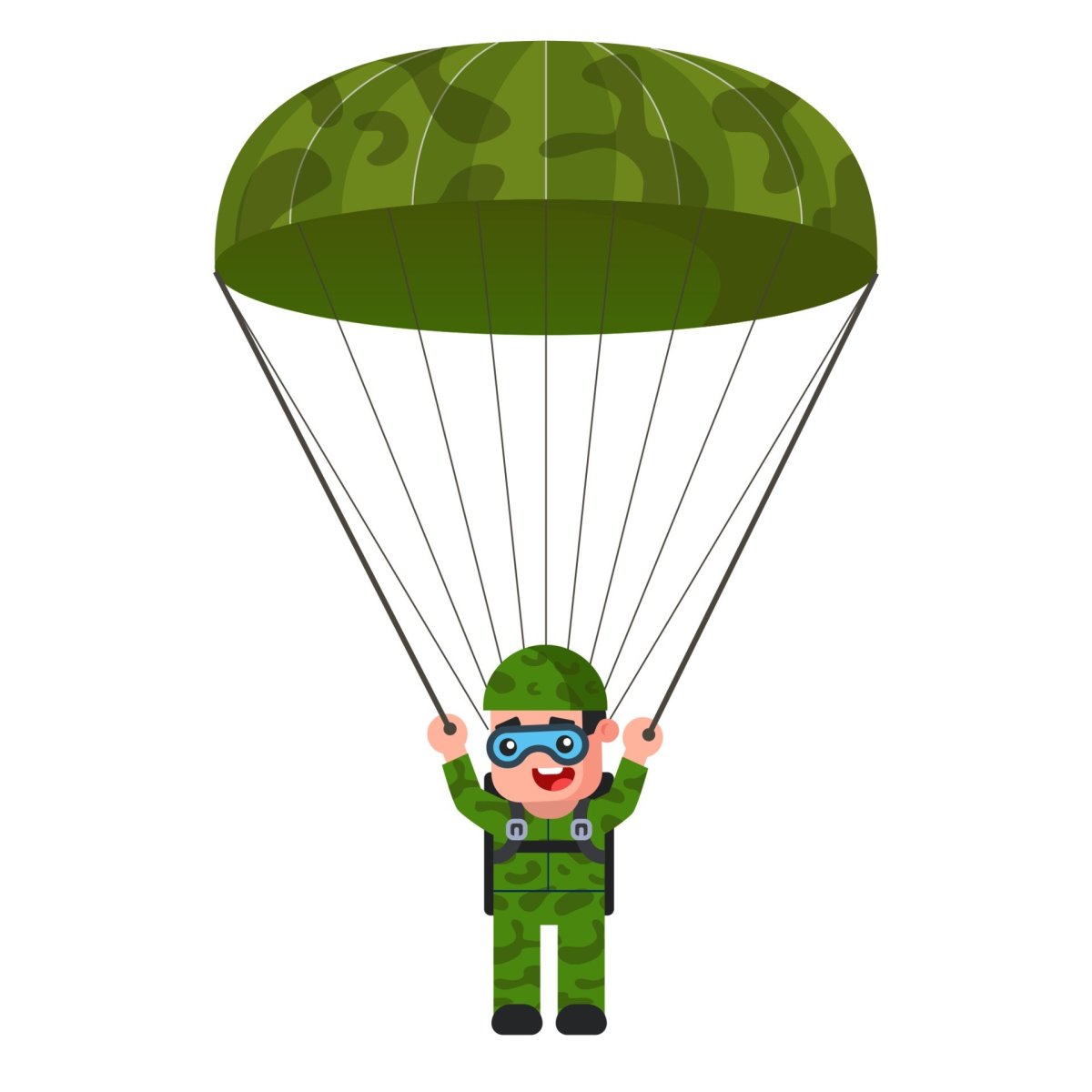 Парашютист мультяшный