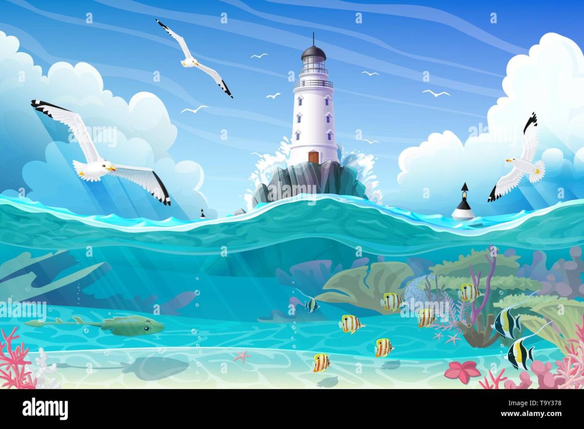 Lighthouse on seafront Yalta vector image