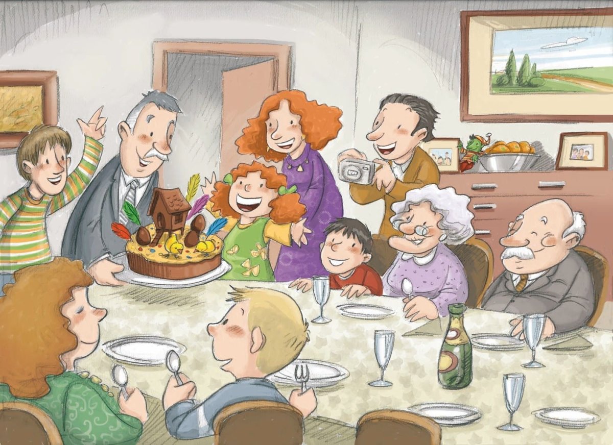 Сюжетная картина семья