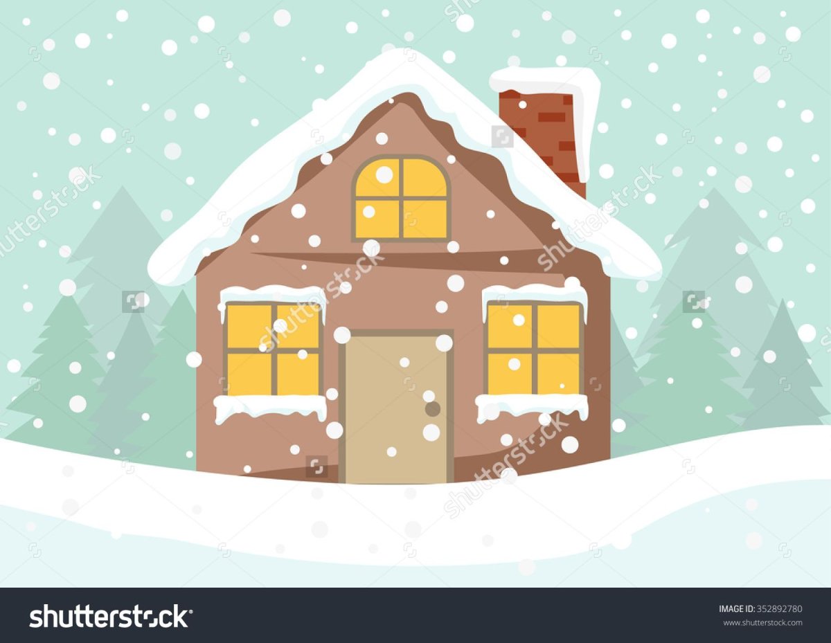 Домик снежинок картинка