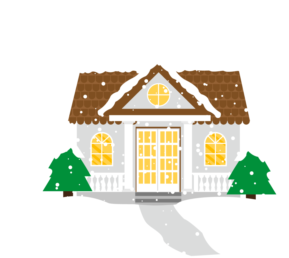 Новогодний дом вектор