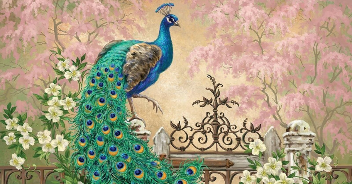 Голубой Павлин картина