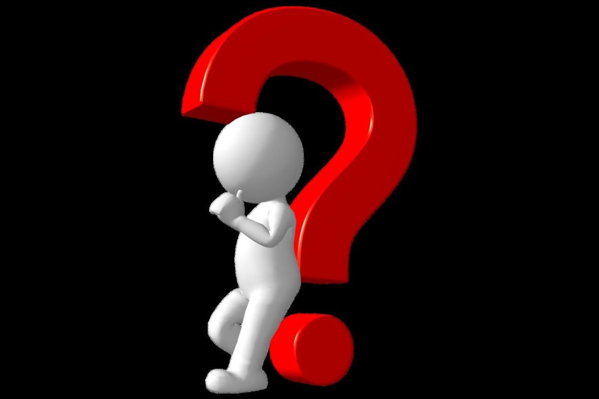 Человек с вопросом для презентации