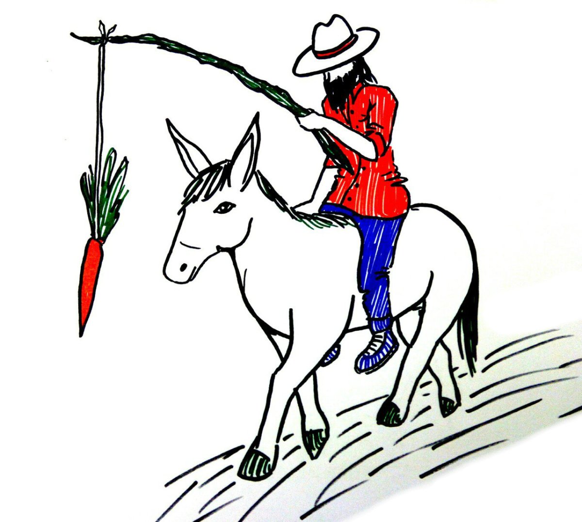 Ослик и морковка