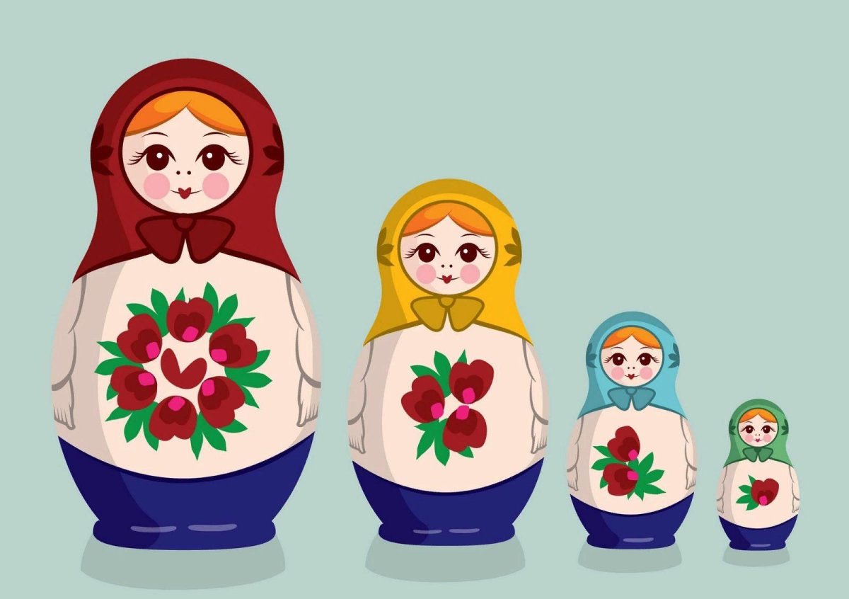 Рисование матрешки