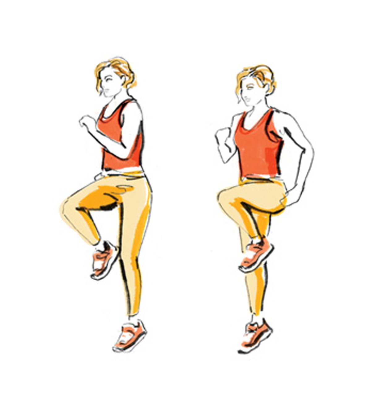 Ходьба с высо-Ким поднима-ниием бедра