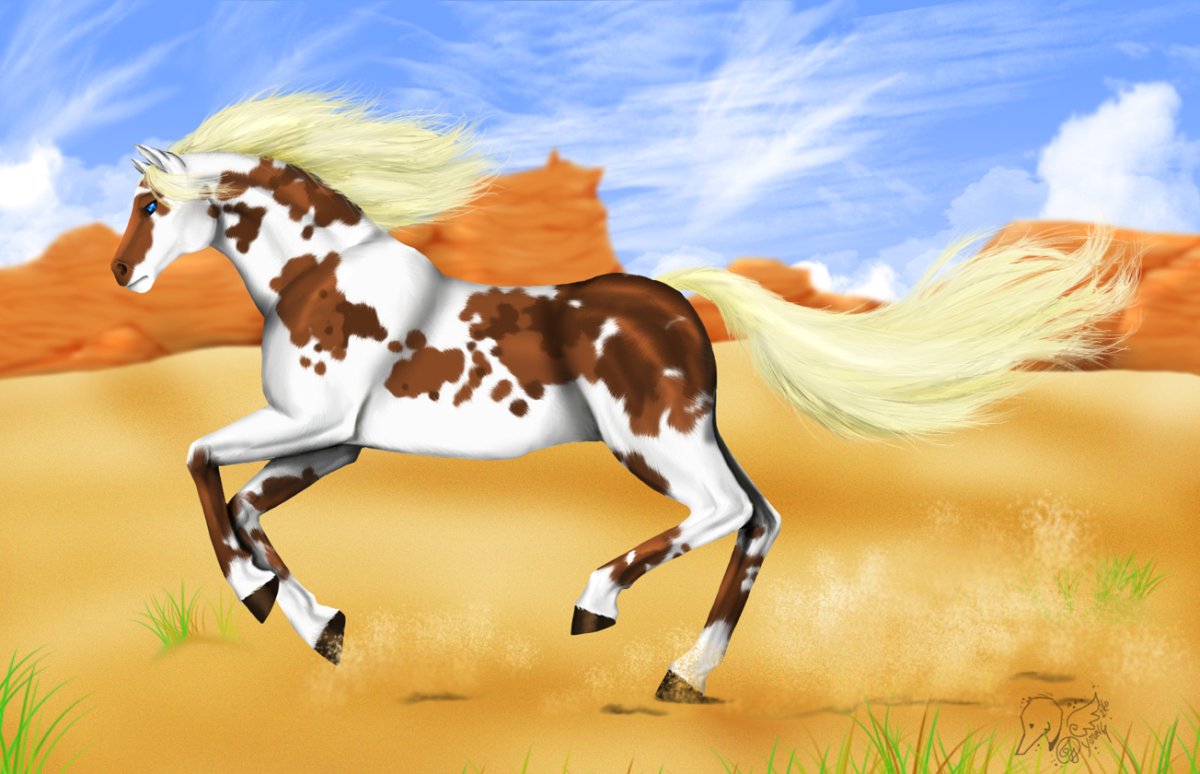 Лошадь Бегущая пятнистая