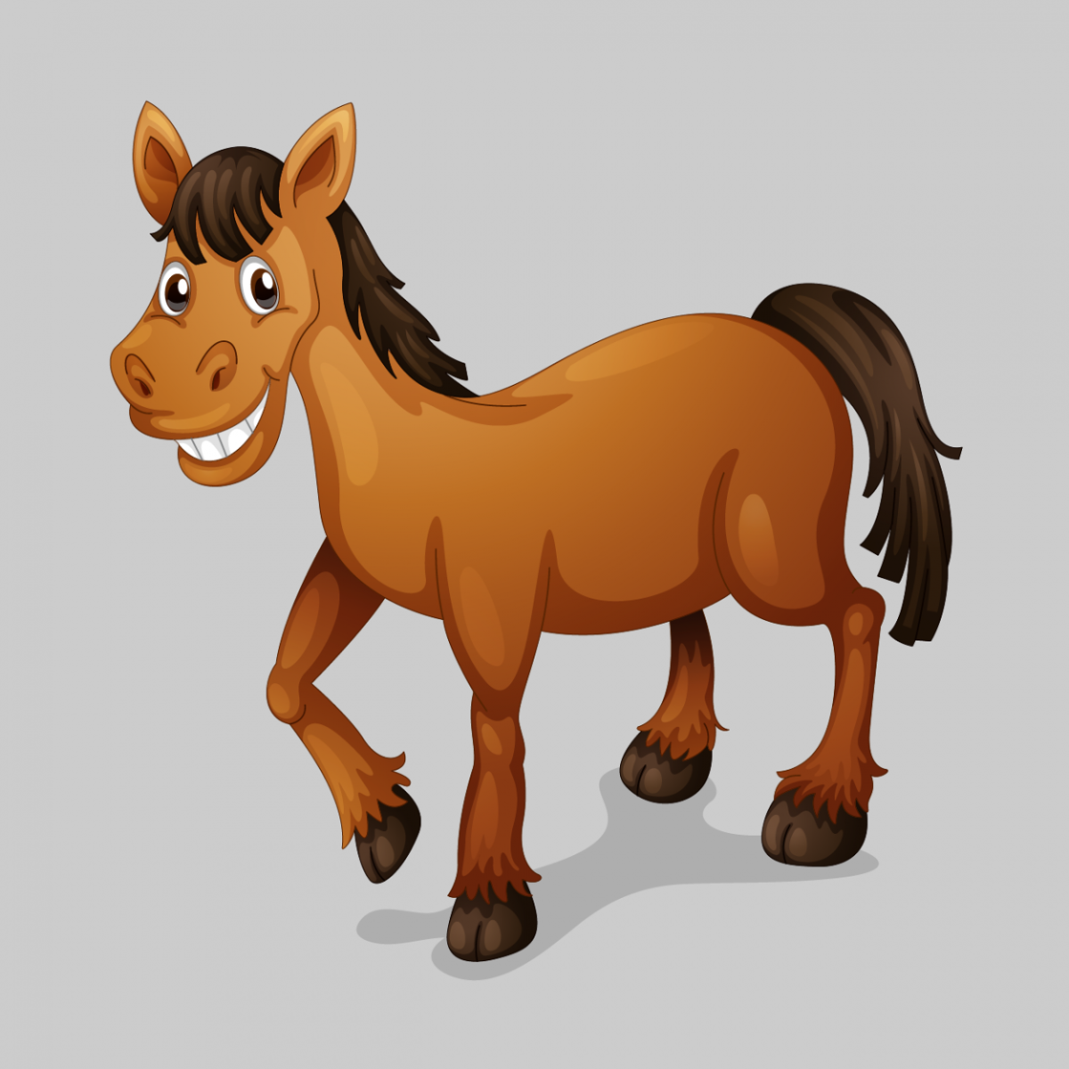 Лошадь для детей мультяшная