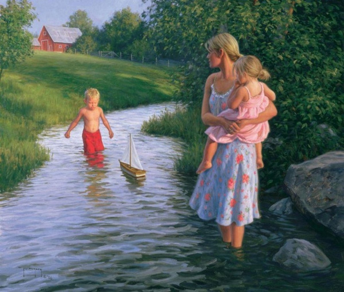 Картины Роберта Дункана деревня лето