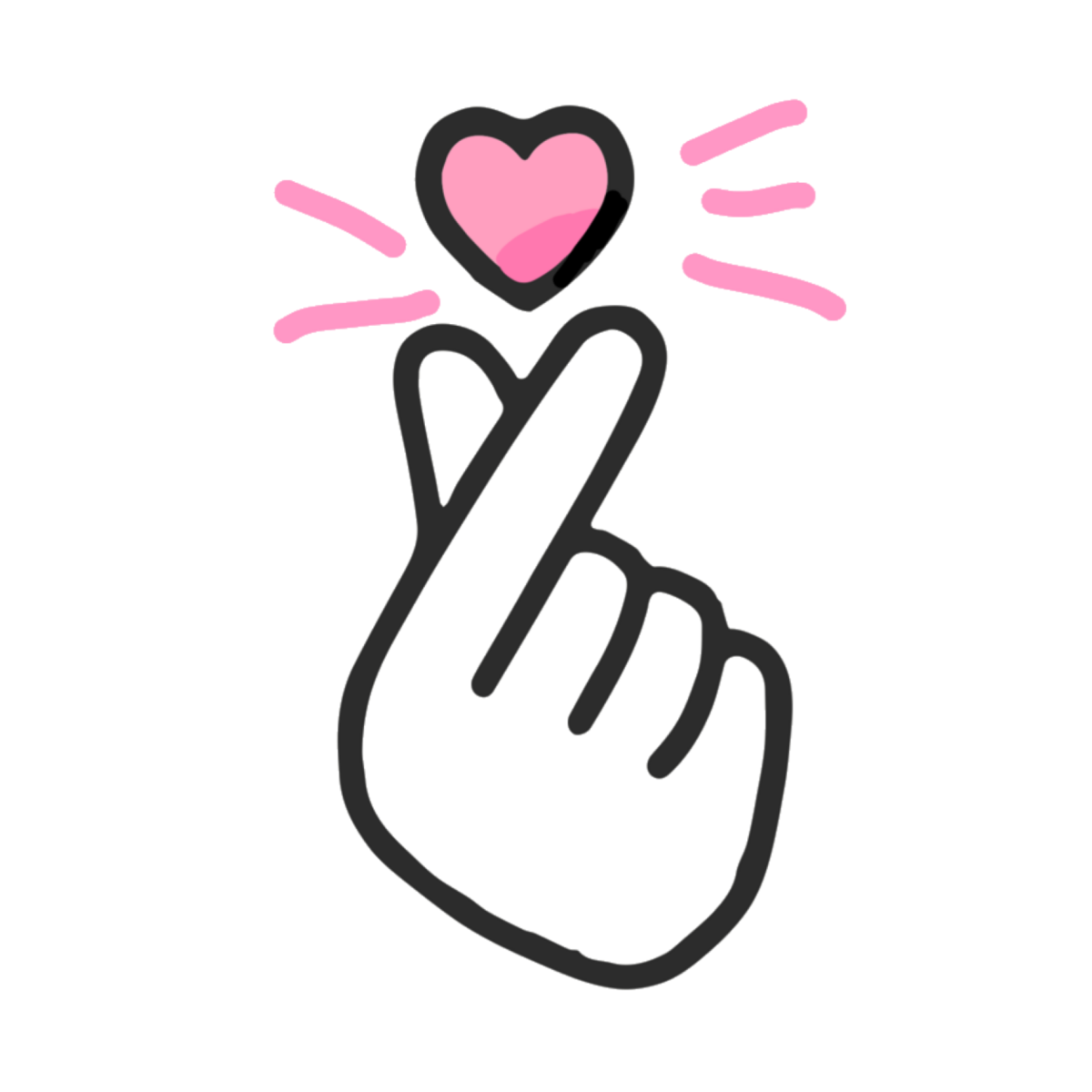 Знак Саранхэ пальцами