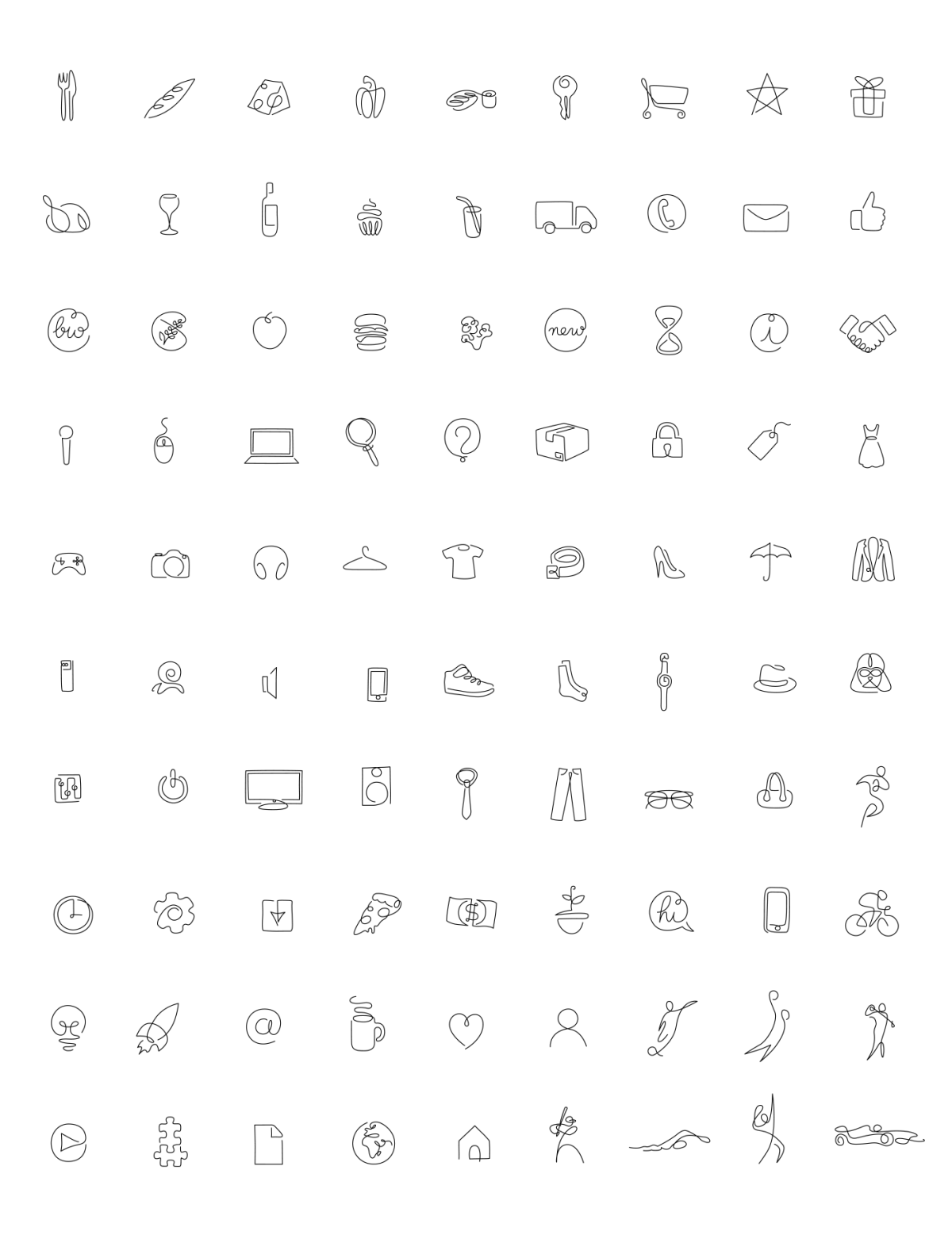 Иконки в минималистичном стиле