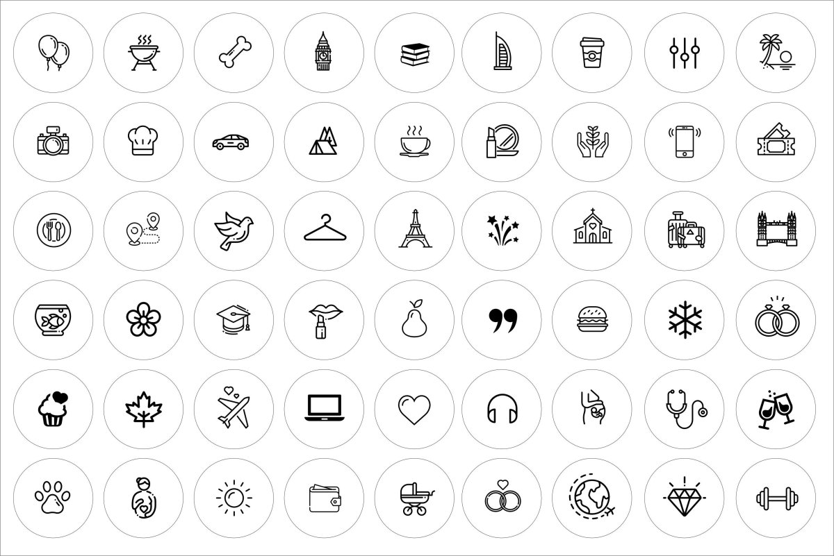 Набор значков для актуального