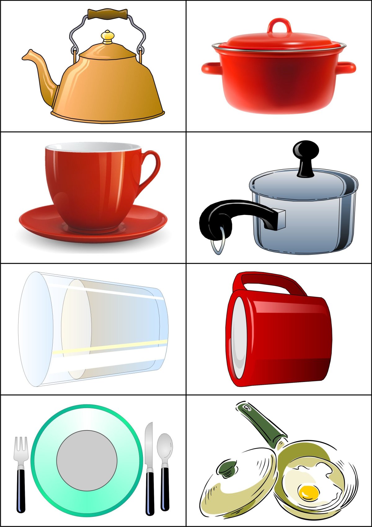 Посуда карточки для детей