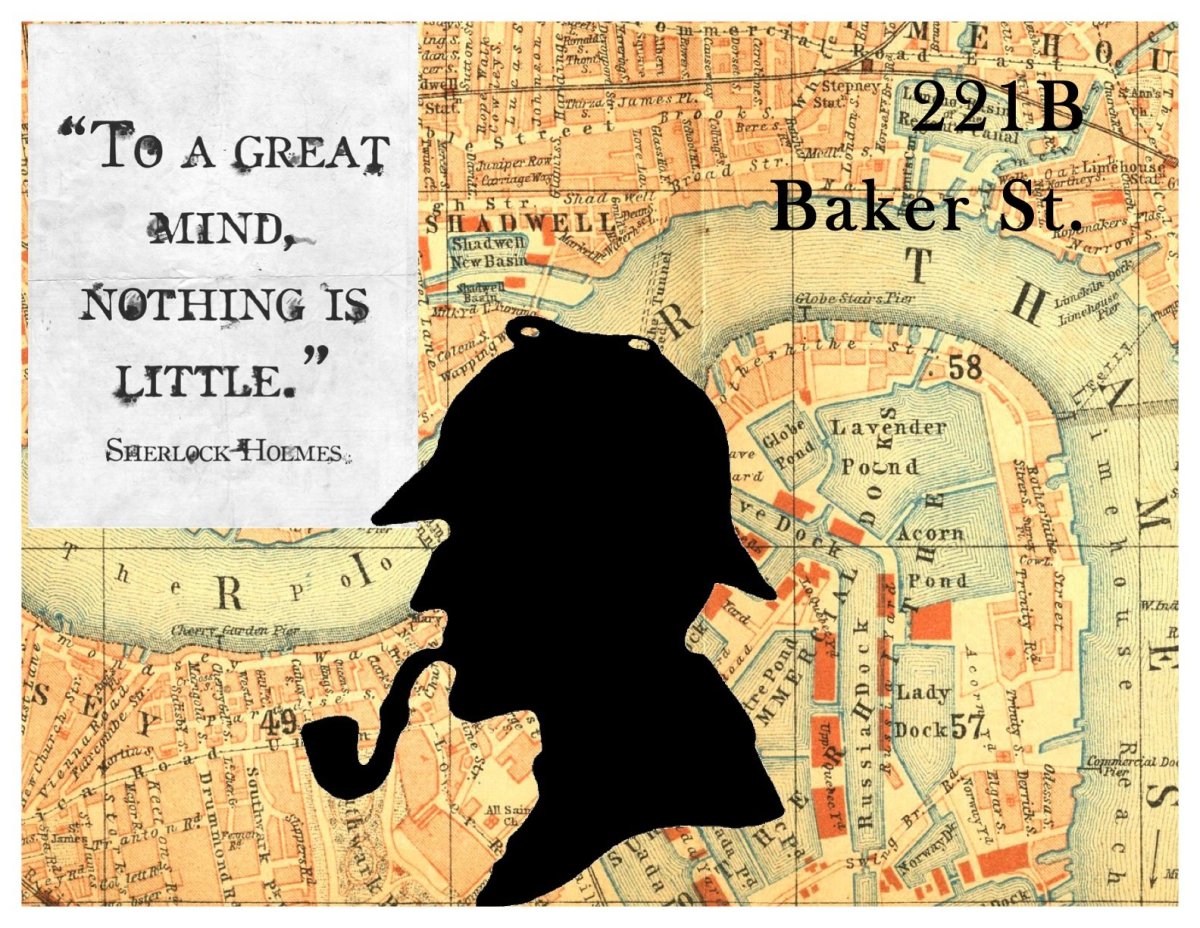 Карта Лондона Шерлока Холмса