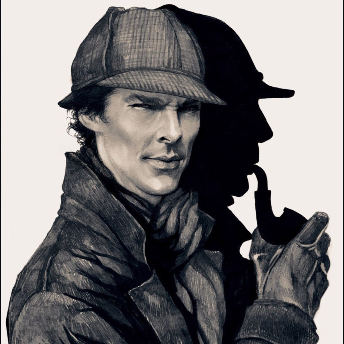 Шерлок Холмс Камбербэтч с лупой