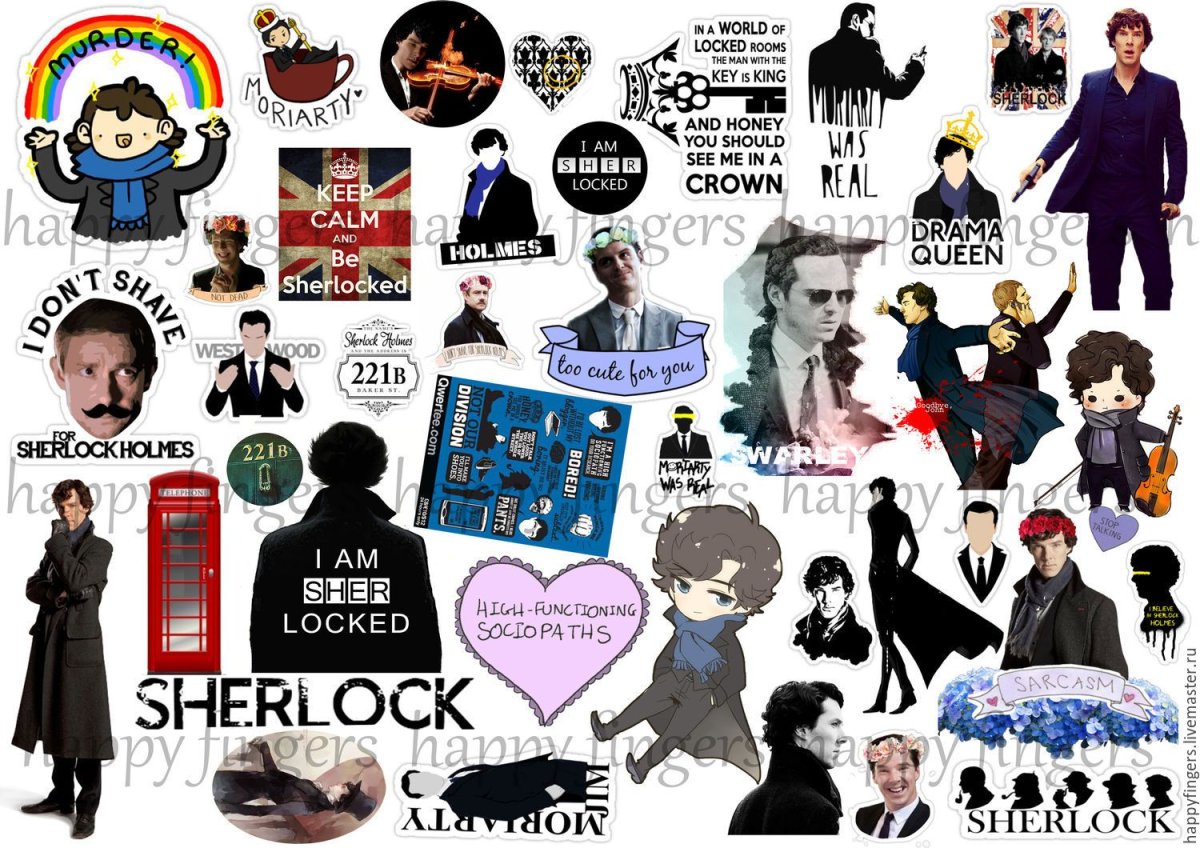 Шерлок сериал Стикеры