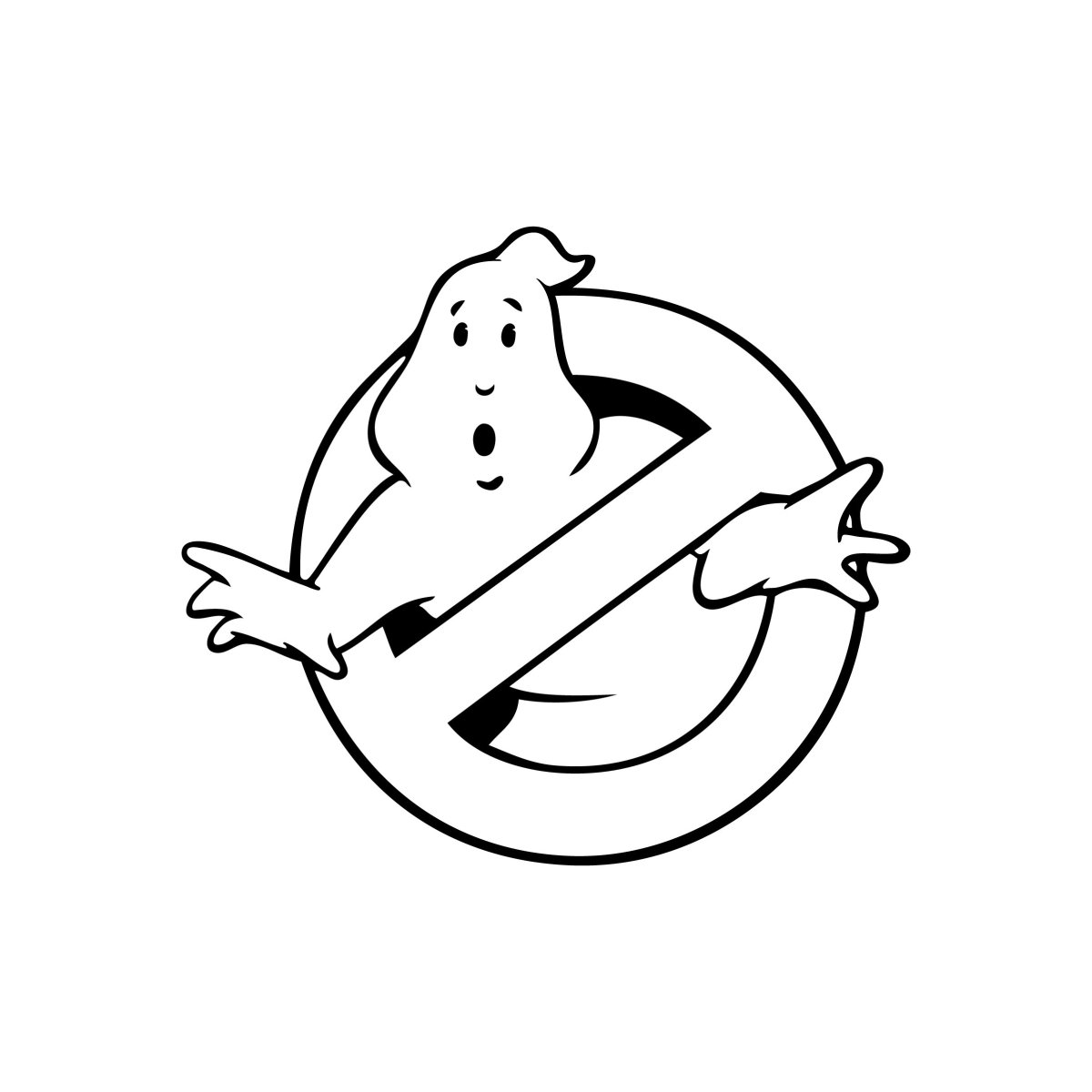 Логотип охотники за привидениями раскраска