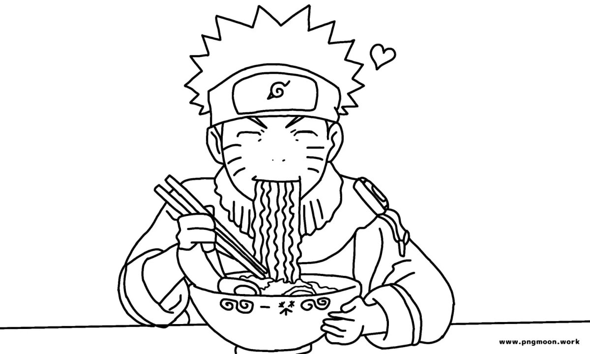 Наруто и Менма раскраска
