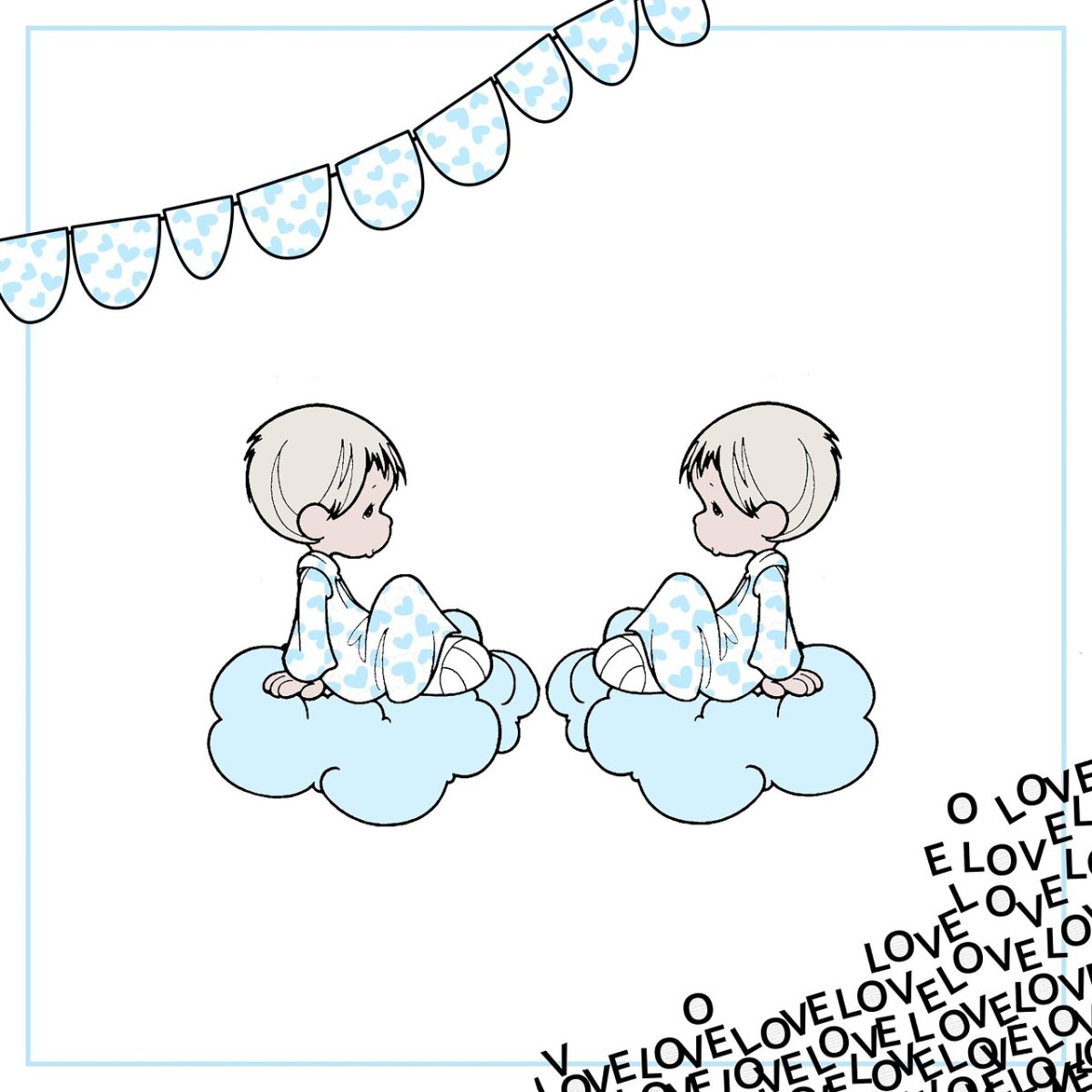 Рисунок близнецов мальчиков