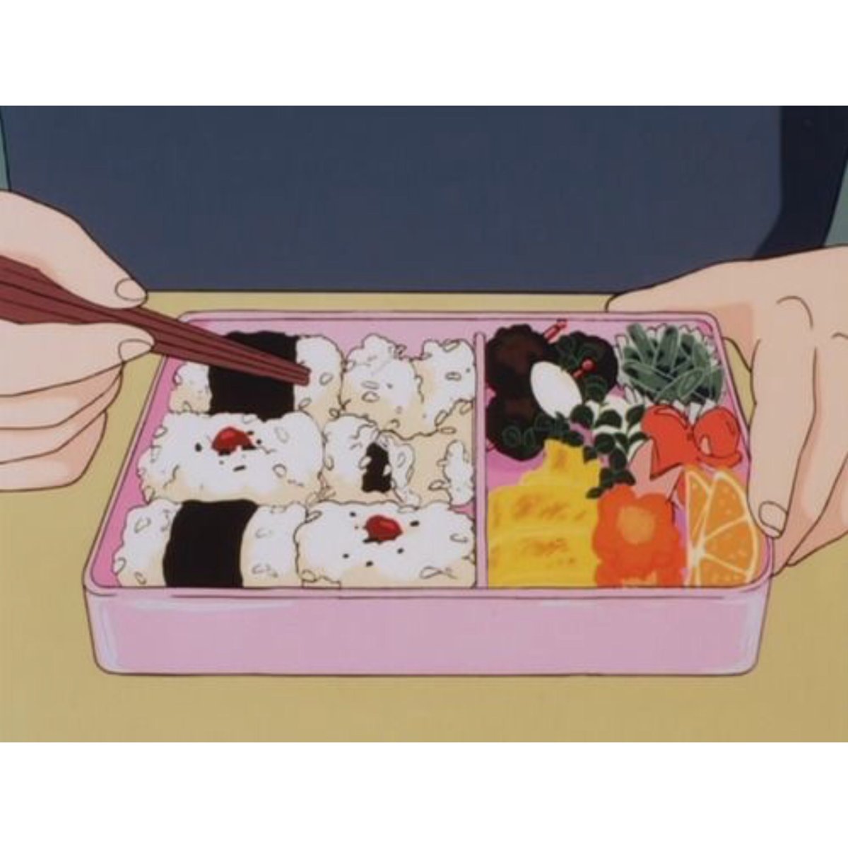 Эстетика аниме 90-х еда