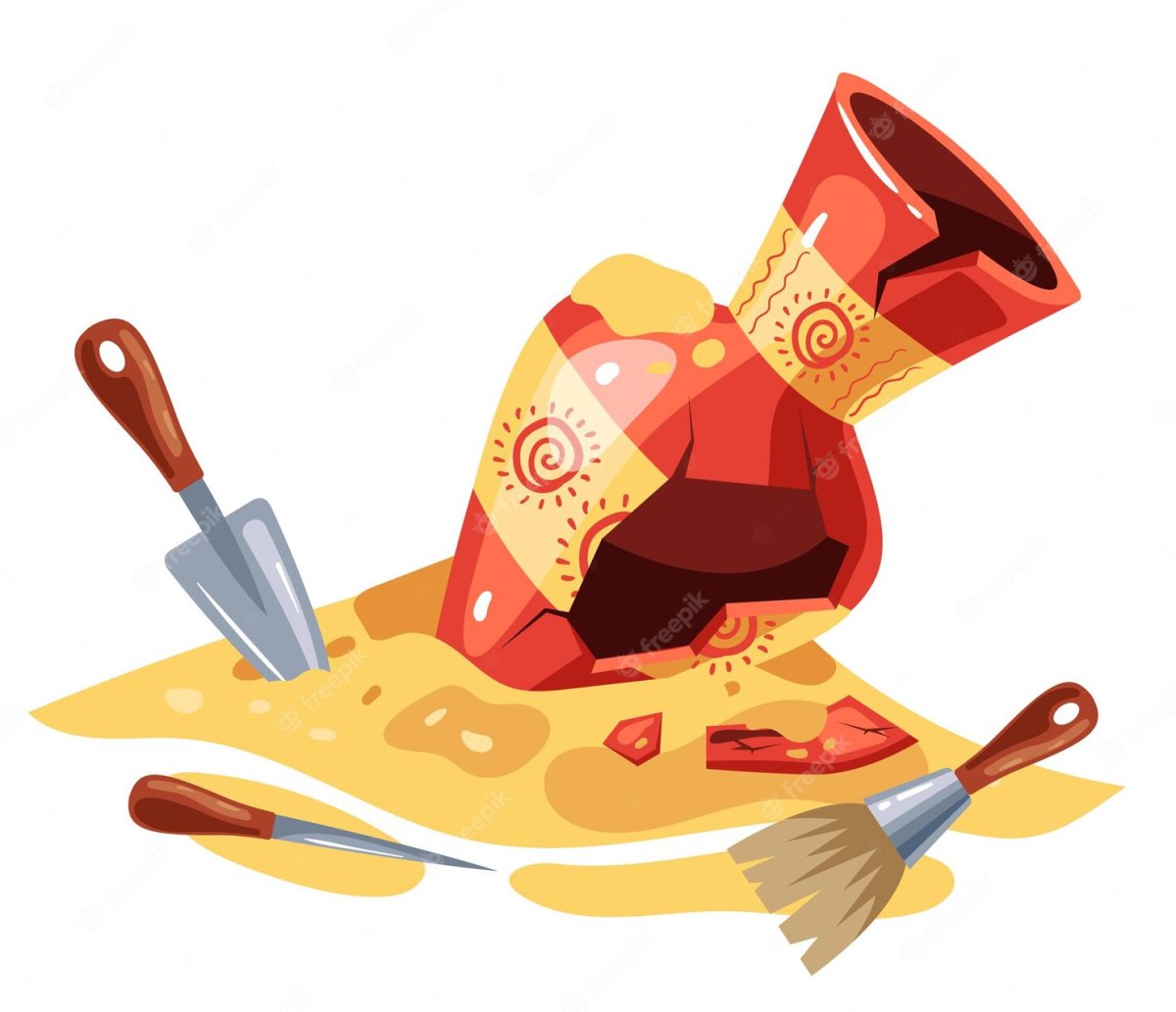 Разбитая ваза вектор