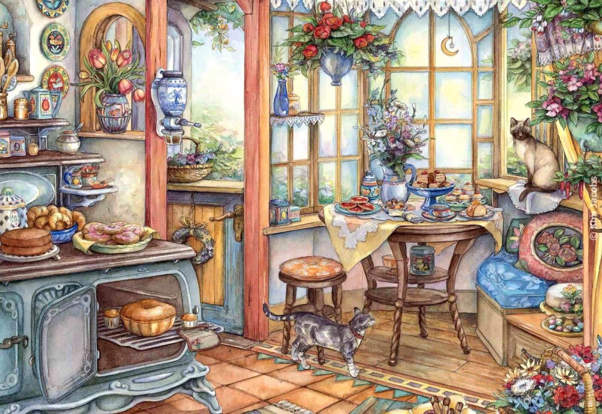 Уютный мир в картинах Ким Якобс