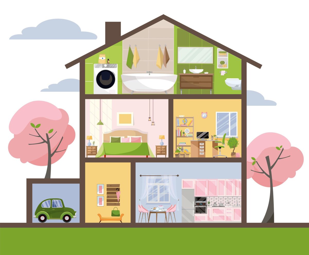 Бумажный дом для кукол