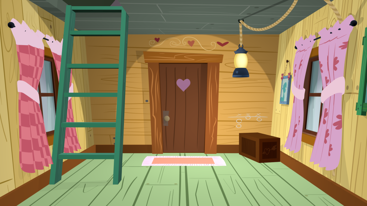 Домик цветными карандашами